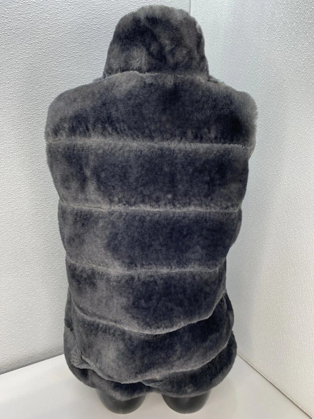 Donna Slayers Fabulous Furs Womens Vest Jacket Charcoal Gray Size XS Posh Snap - Picture 8 of 11